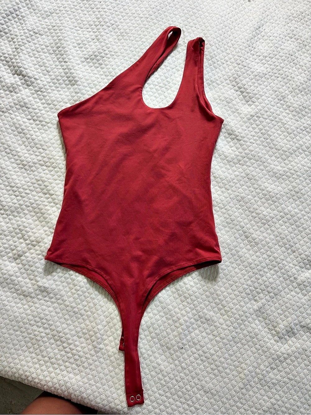 Rust One-Shoulder Bodysuit